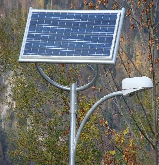 Systme d'clairage public solaire.