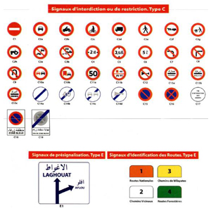 Panneaux de signalisation routiers et autoroutiers